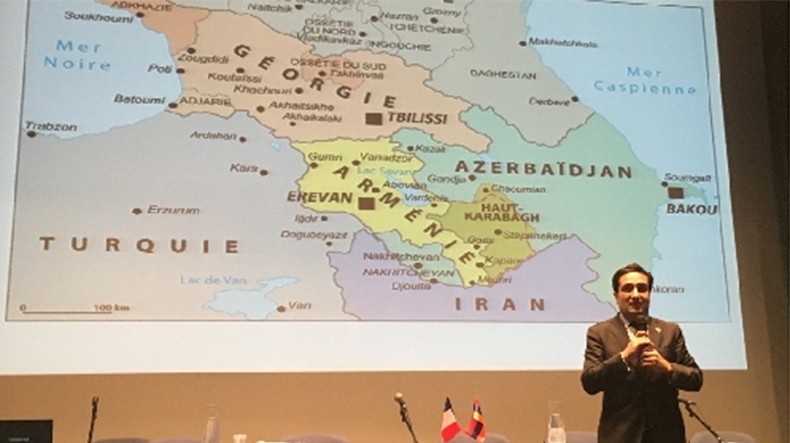 Постпред НКР во Франции провел в городе Мартиг конференцию, на которой рассказал об агрессии Азербайджана против Арцаха
