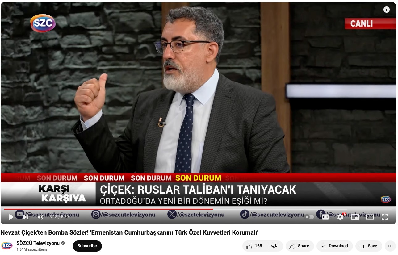 Հայաստանի ղեկավարին պետք է պաշտպանեն Թուրքիայի հատուկ նշանակության ուժերը