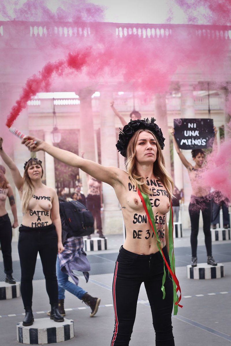 Femen ակցիա* Լուվրի մոտ 