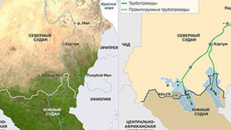 Карта южного судана на русском языке с городами подробная