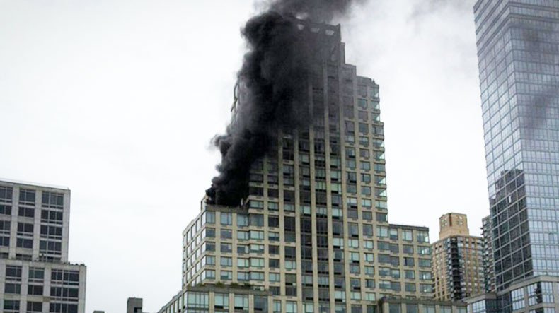 Image result for Fire accident at New York's Trump Tower, Two injured