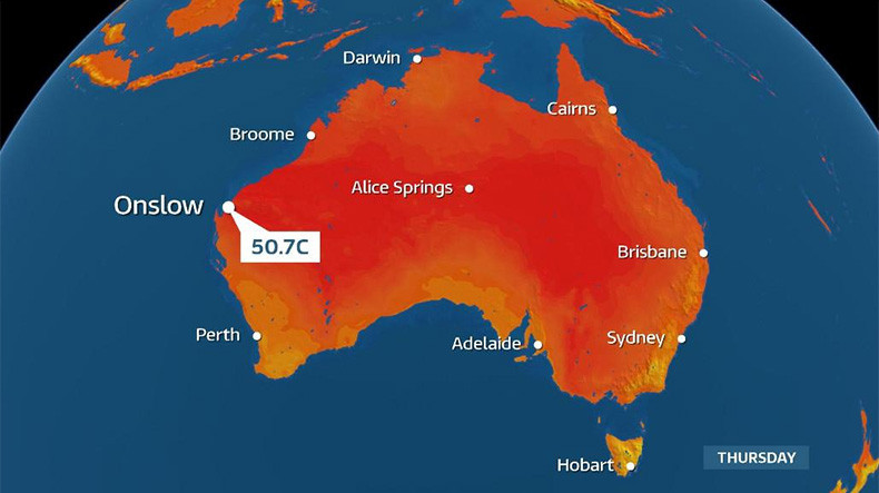 Ավստրալիայի Օնսլոու քաղաքում գրանցվել է 50.7ºC ռեկորդային ջերմաստիճան – Պանորամա