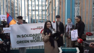 ՈւՂԻՂ. Stop Greenwashing Genocide! Բողոքի ակցիա ՄԱԿ-ի երևանյան գրասենյակի դիմաց