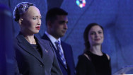 Humanoid robot Sophia is in Armenia